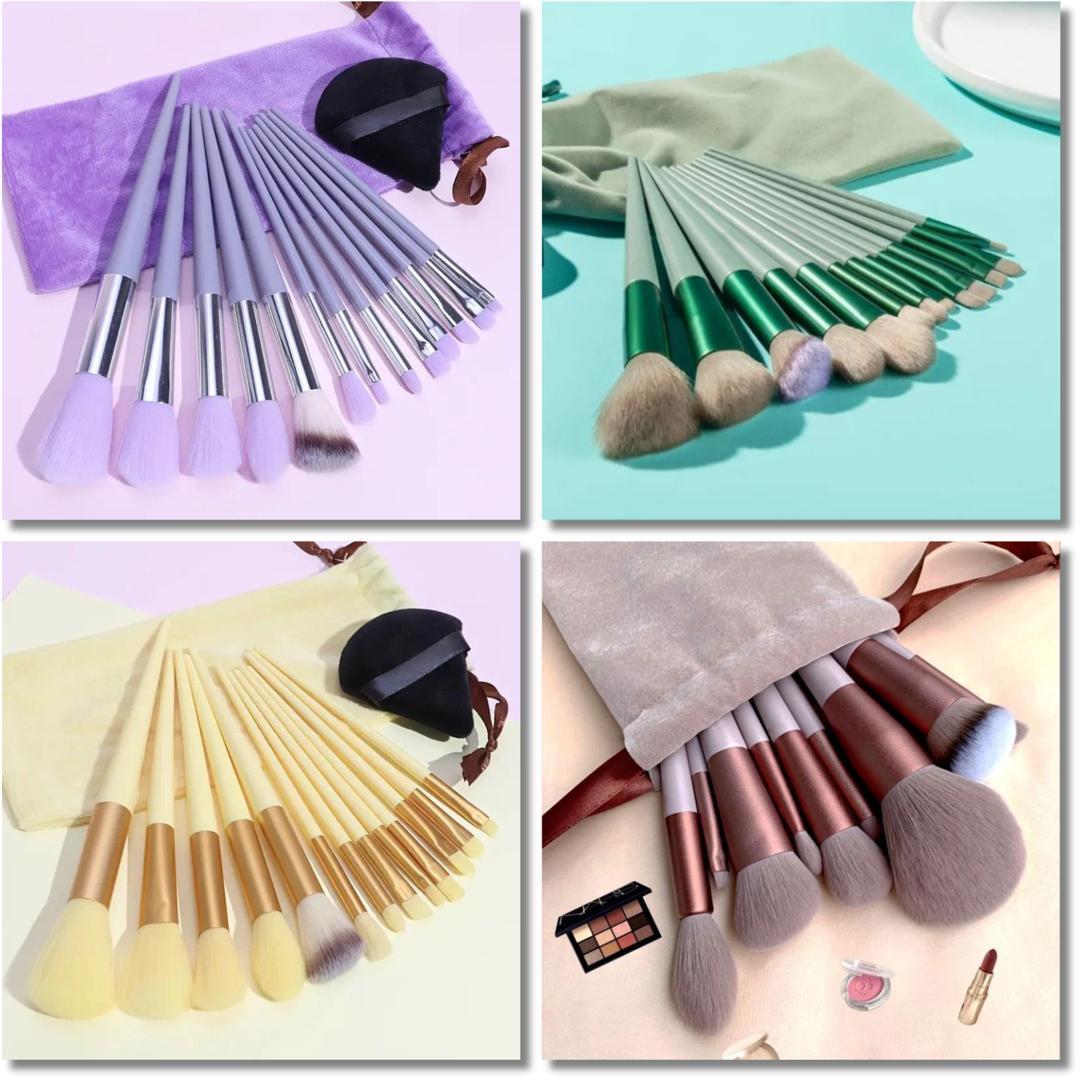 13 Pcs Makeup Brush Set - Concealer, Powder & Blending - Elora Pakistan